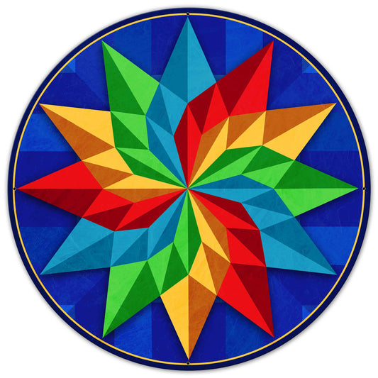 Pinwheel With Bkgd 36 x 36 Custom Shape