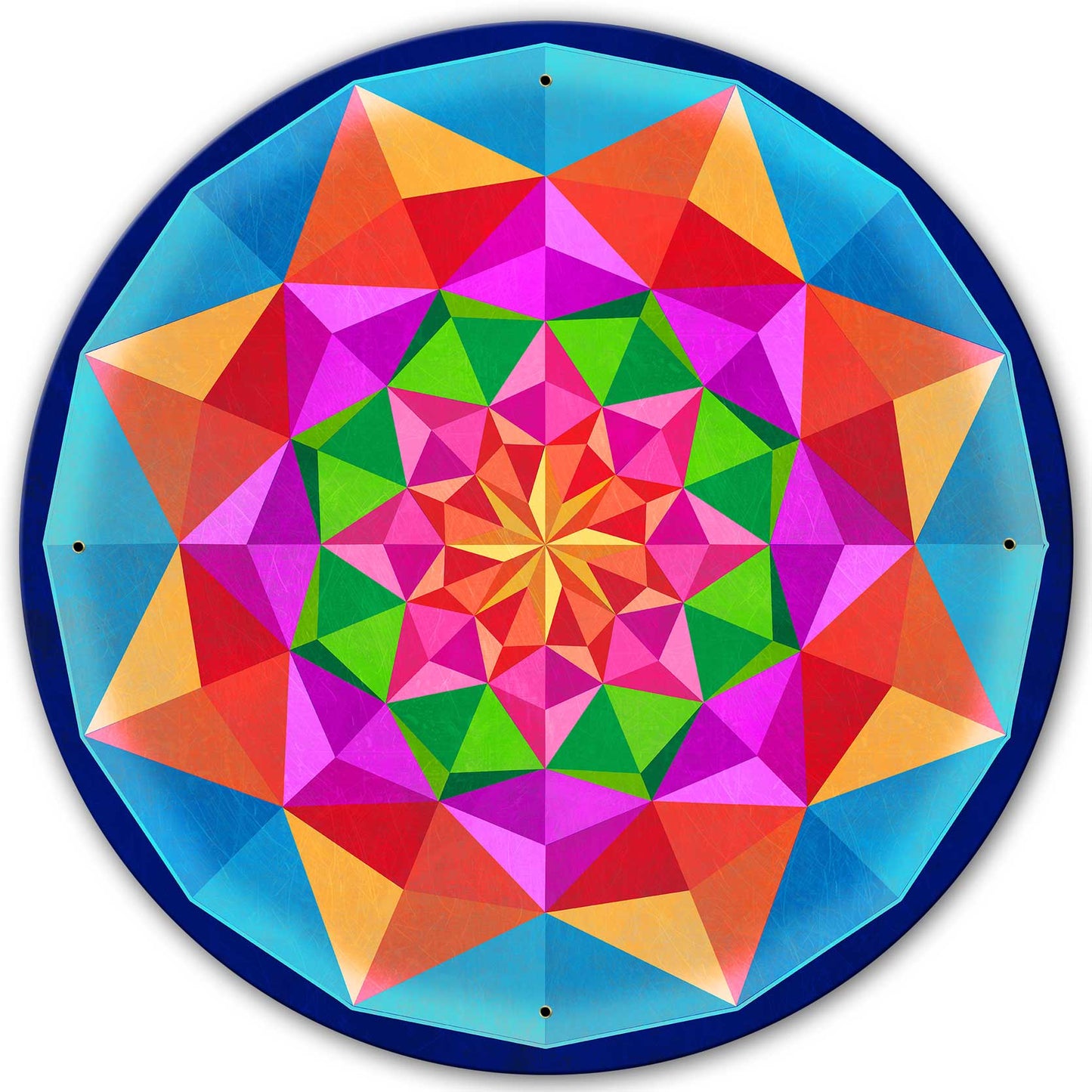 Arabesque Quilt Blue 28 x 28 Custom Shape