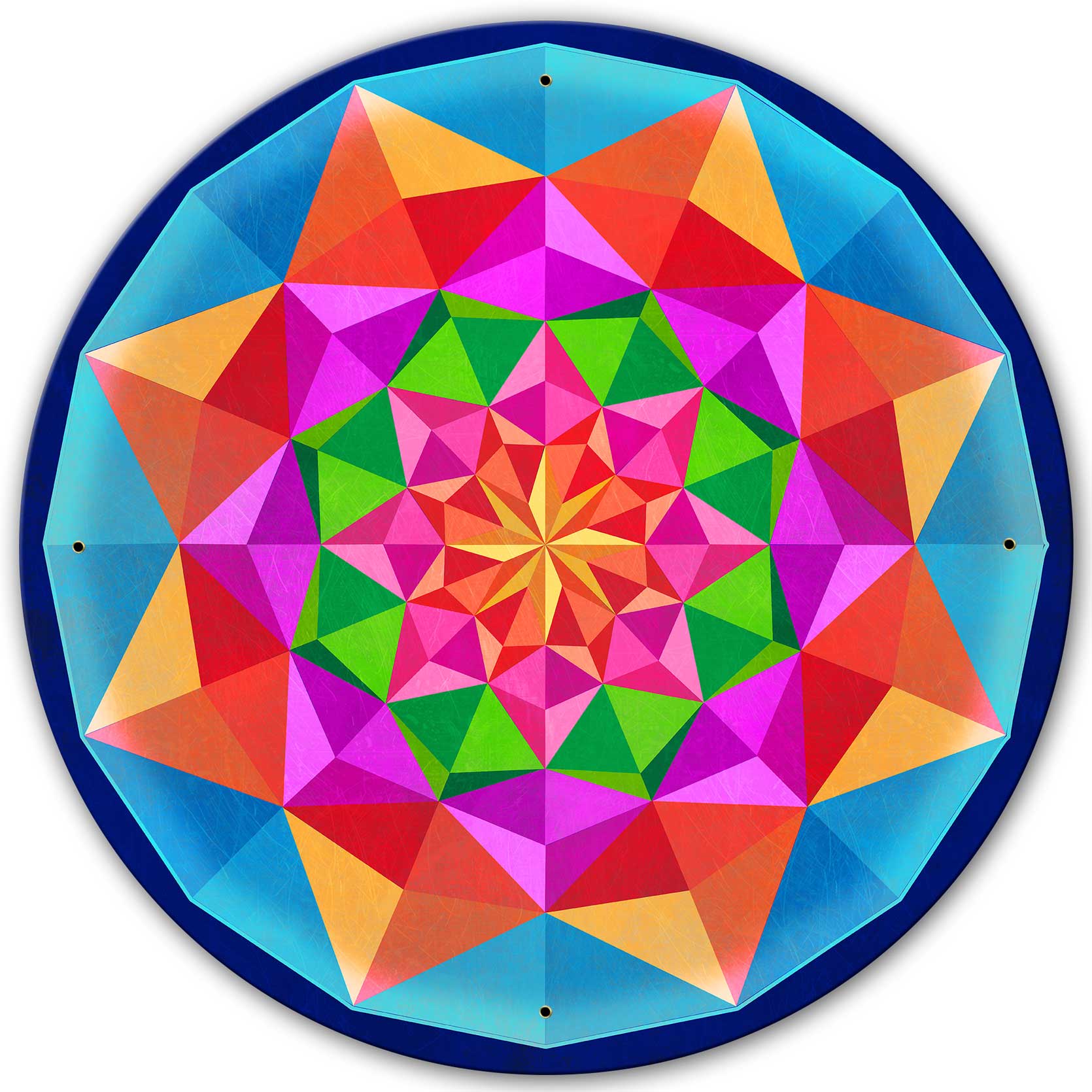 Arabesque Quilt Blue 28 x 28 Custom Shape