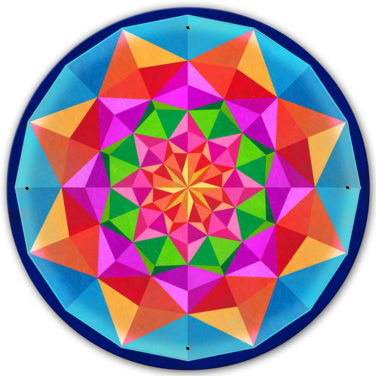 Arabesque Quilt Blue 28 x 28 Custom Shape