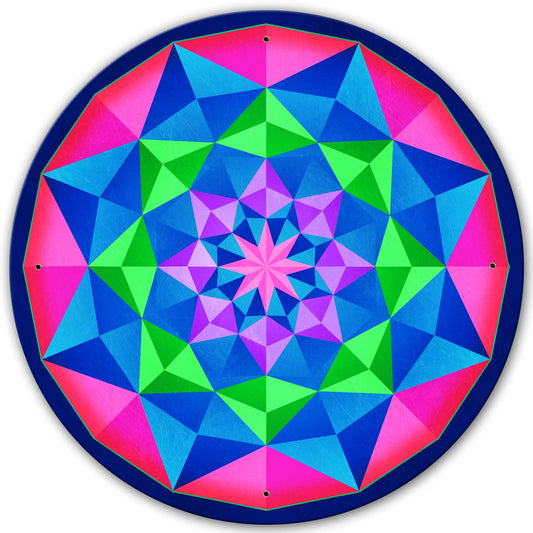 Arabesque Quilt Blue Green Mag 28 x 28 Custom Shape