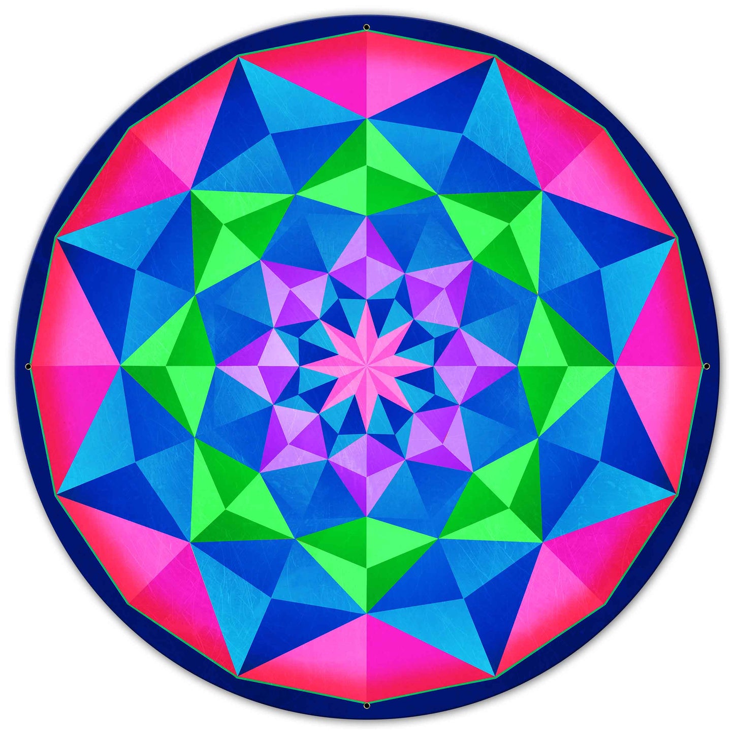 Arabesque Quilt Blue Green Mag 36 x 36 Custom Shape