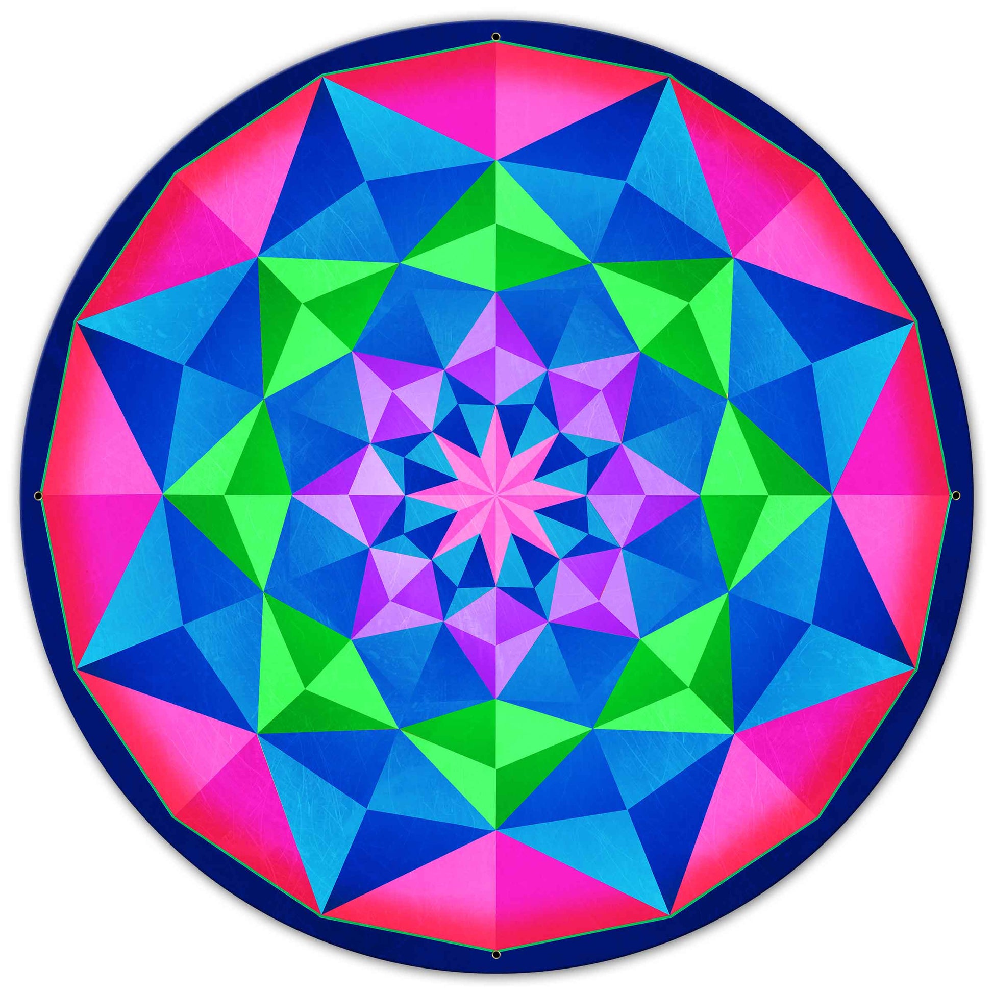 Arabesque Quilt Blue Green Mag 36 x 36 Custom Shape