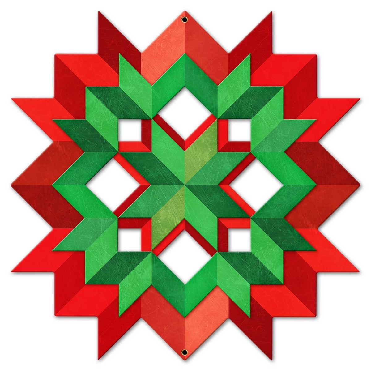 Christmas Quilt Wreath Cutout 18 x 18 Custom Shape