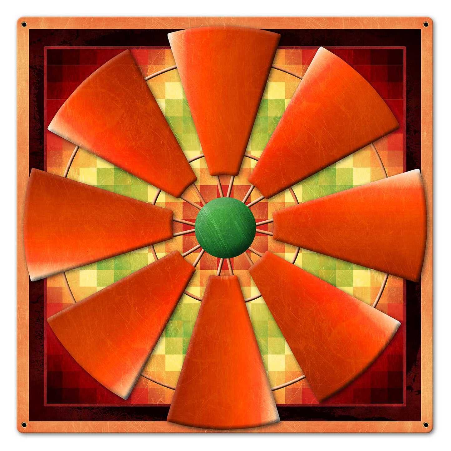 Windmill Quilt 24 x 24 Custom Shape