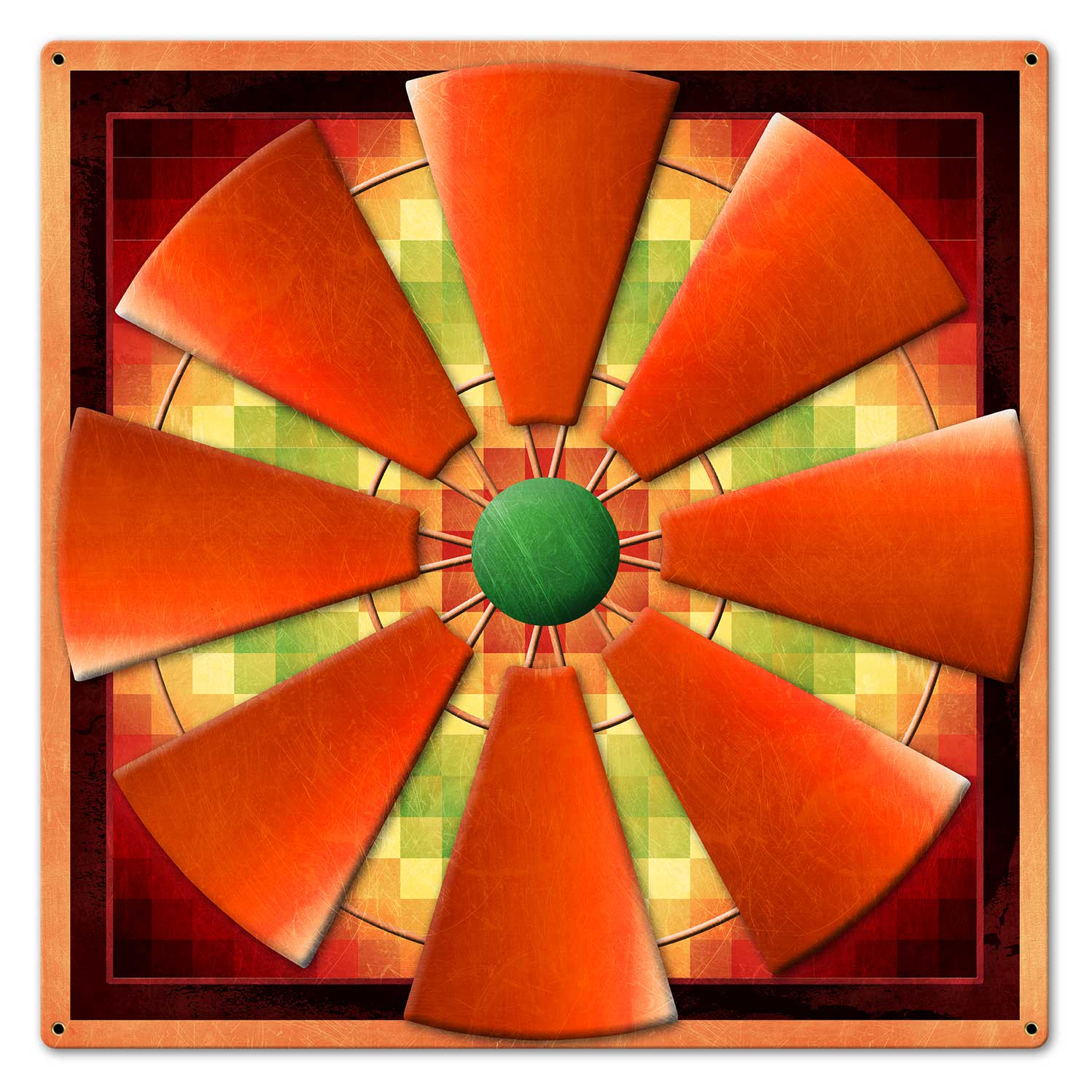 Windmill Quilt 24 x 24 Custom Shape