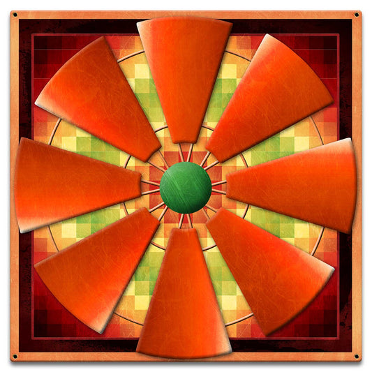 Windmill Quilt 18 x 18 Custom Shape