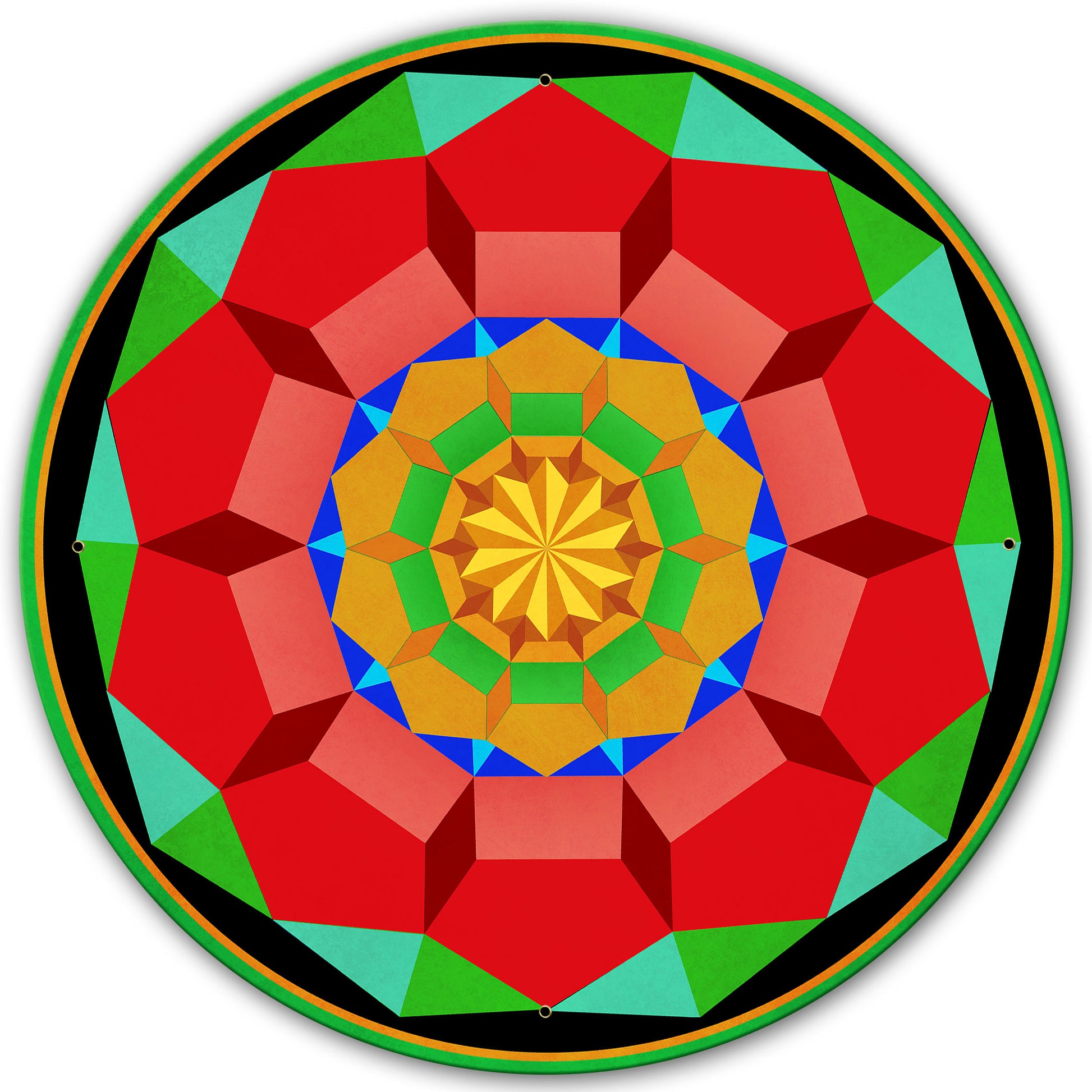 Pentagon Circle Quilt GBO 28 x 28 Round