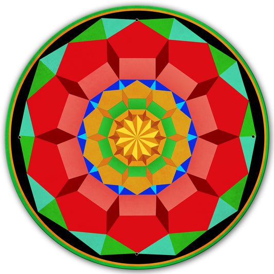 Pentagon Circle Quilt GBO 28 x 28 Round