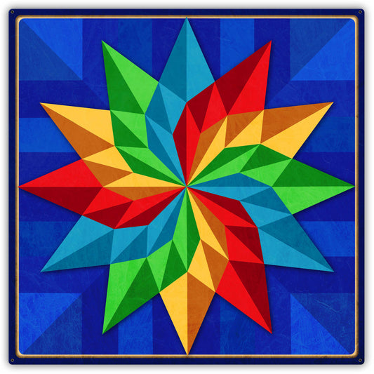 Pinwheel Quilt Blue Green Yellow Red 42 x 42 Custom Shape