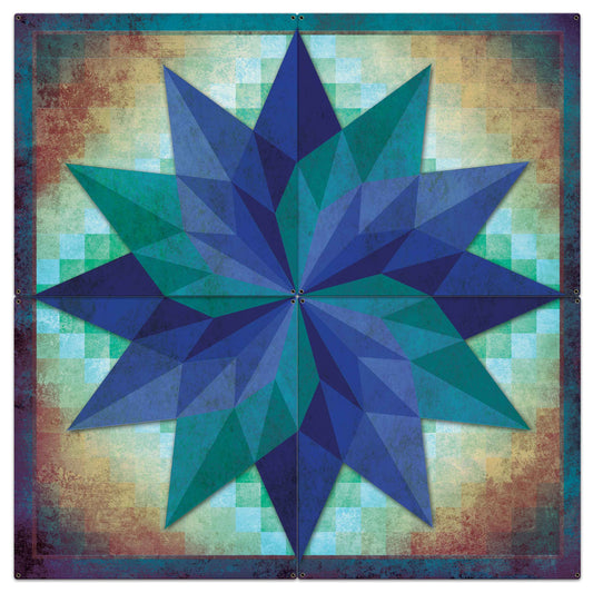 Around The World 4pcs 42 X 42 vintage metal sign