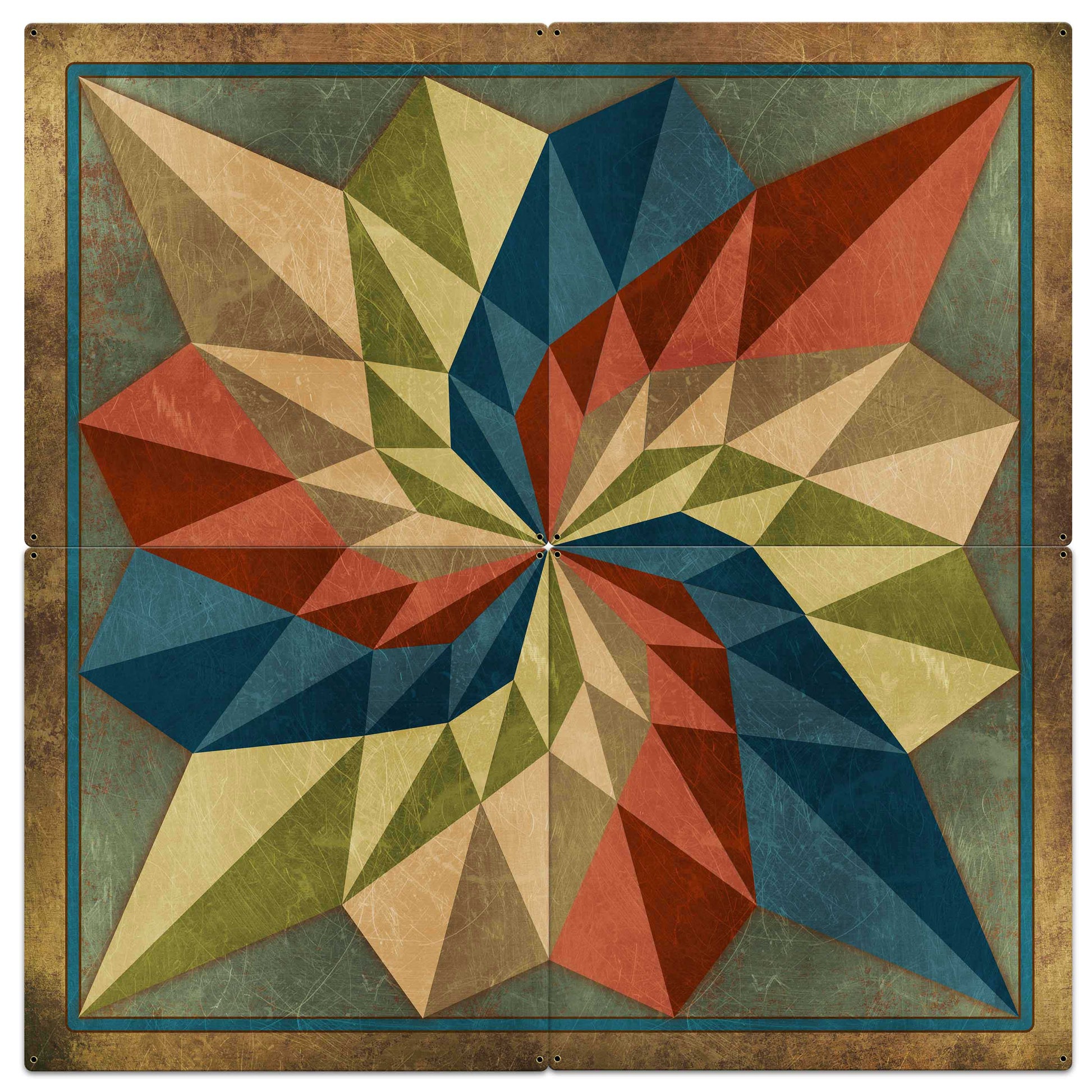 Dahila 4pcs 48 X 48 vintage metal sign