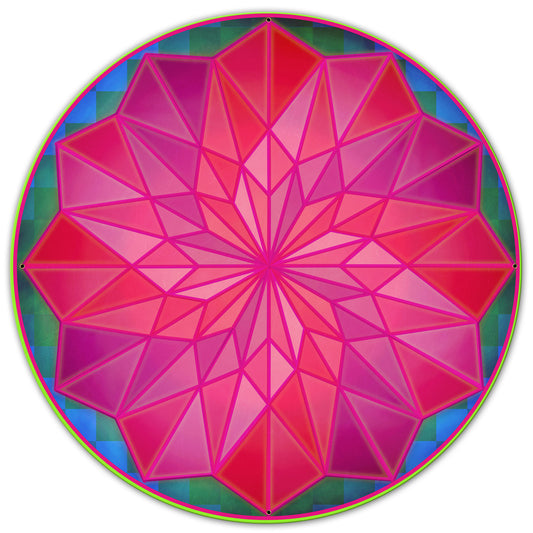 Dahilia Rose 36 X 36 vintage metal sign