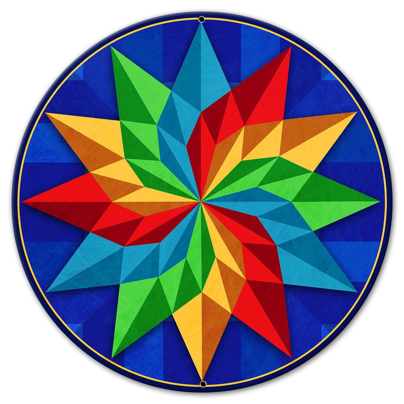 Pinwheel with Background 18 X 18 vintage metal sign