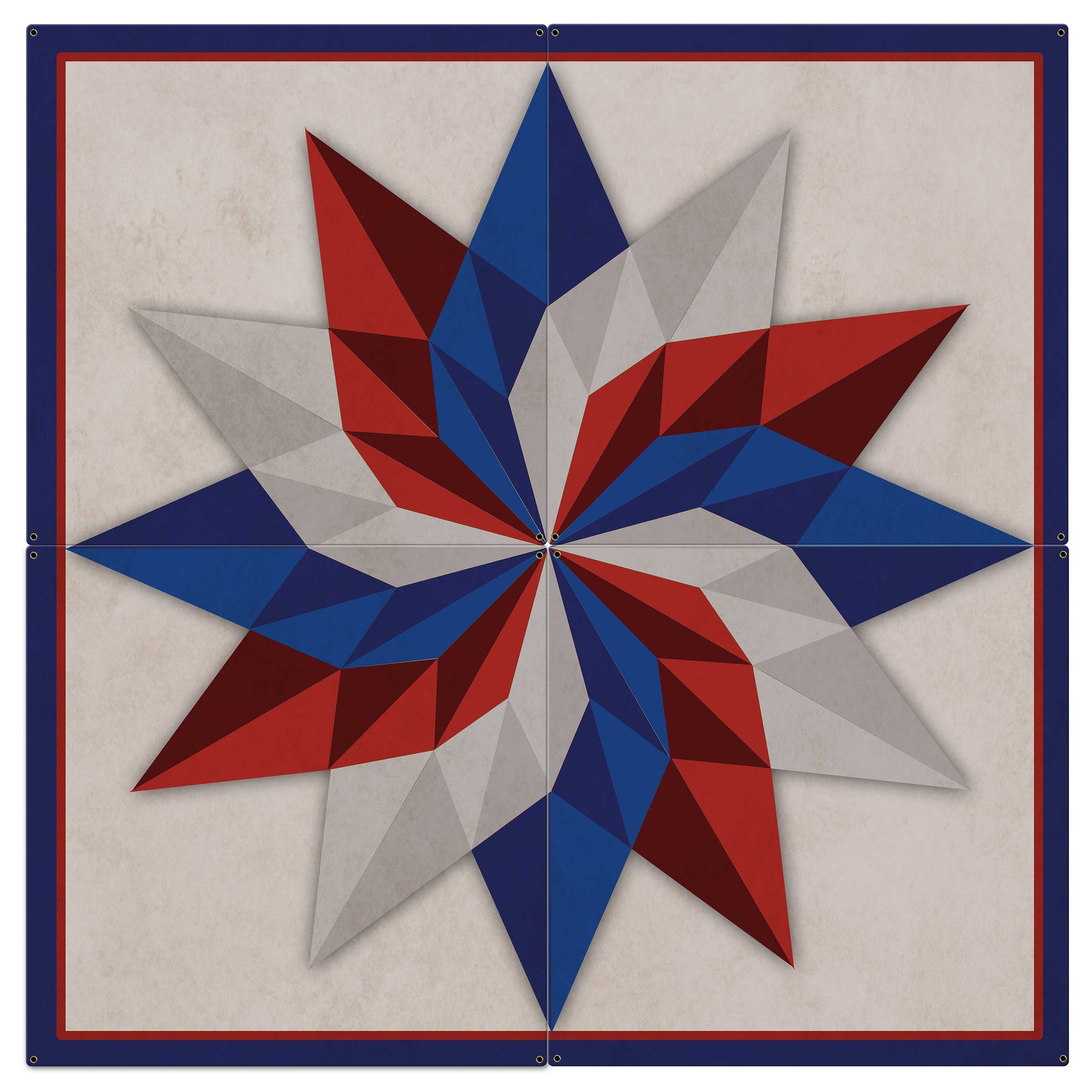 Starburst 4 Design 4pcs 48 X 49 vintage metal sign