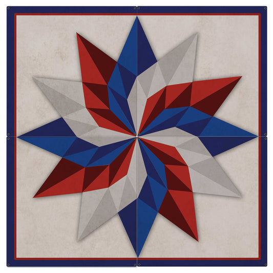 Starburst 4 Design 4pcs 48 X 49 vintage metal sign