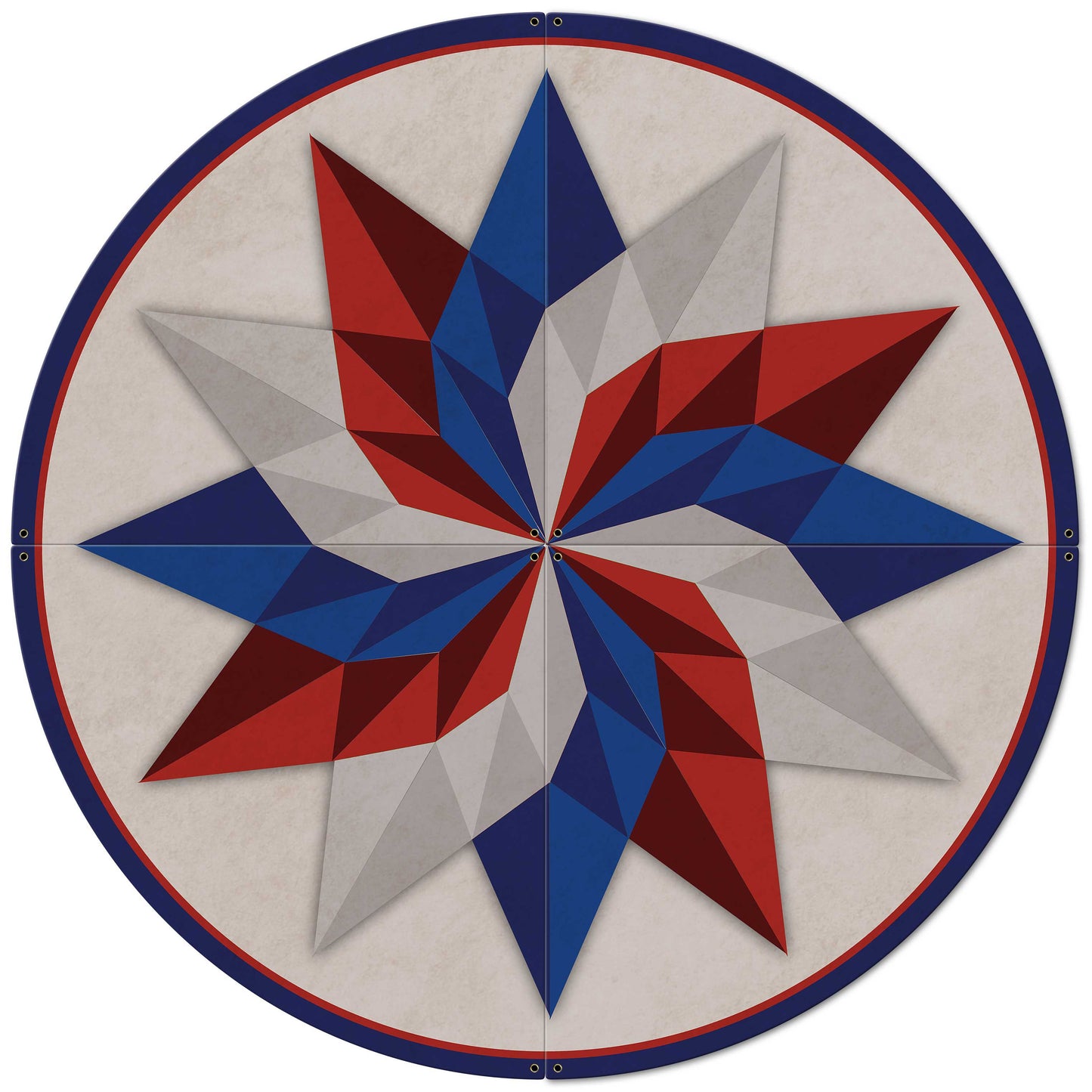 Starburst 4 Design 4pcs 48 X 48 vintage metal sign