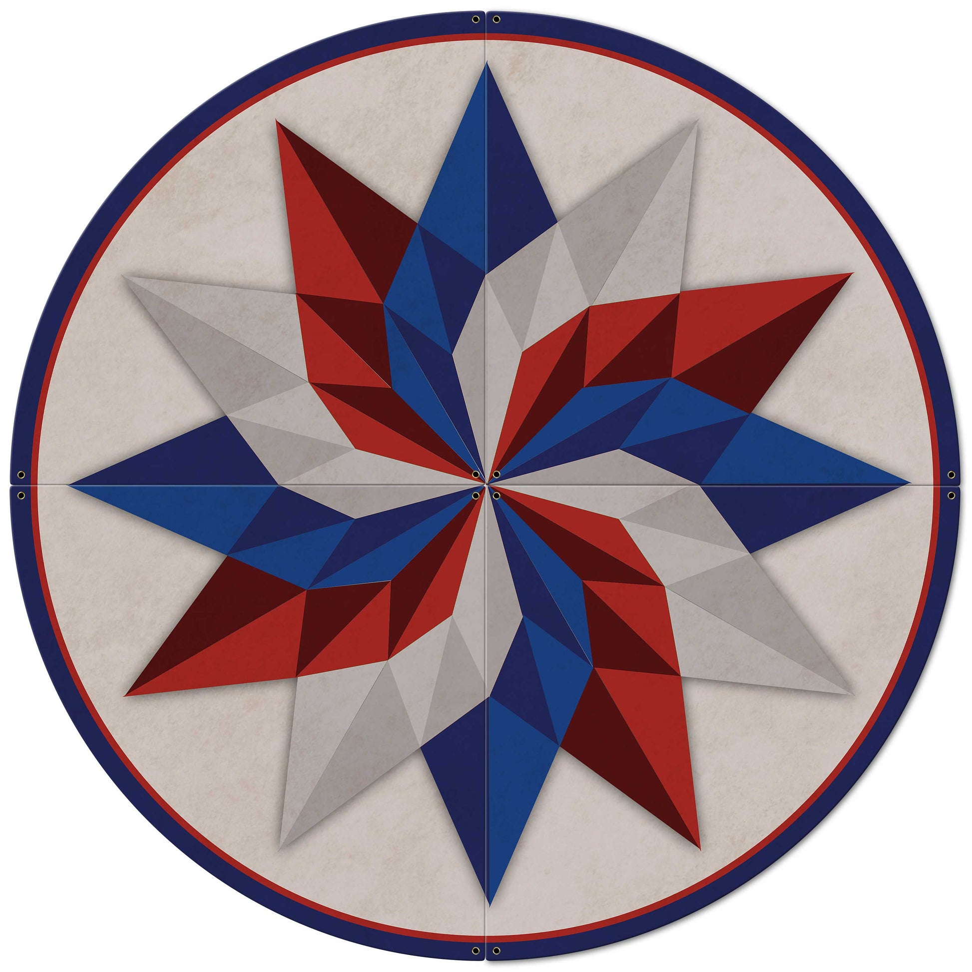 Starburst 4 Design 4pcs 48 X 48 vintage metal sign