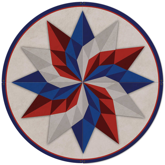 Starburst 4 Design 4pcs 48 X 48 vintage metal sign