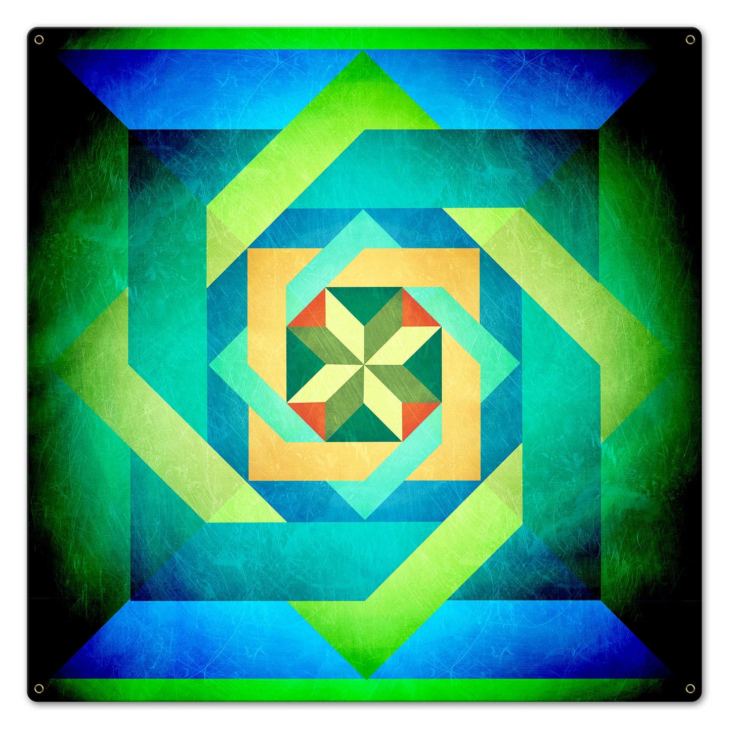 Box N Box N Box Blue Metal Sign 24in X 24in