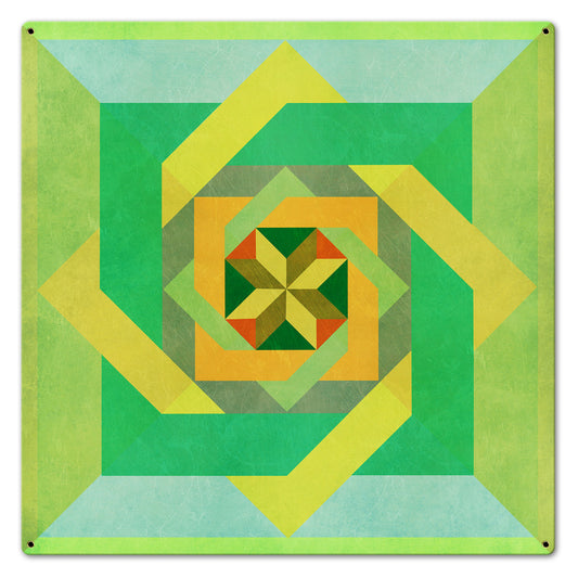 Box N Box N Box Green Metal Sign 24in X 24in