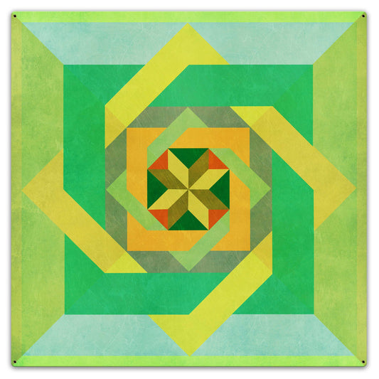 Box N Box N Box Green Metal Sign 36in X 36in