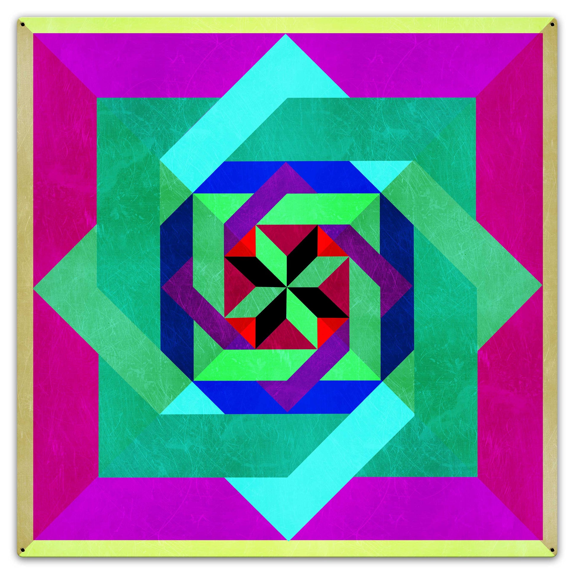 Box N Box N Box Magenta Metal Sign 36in X 36in