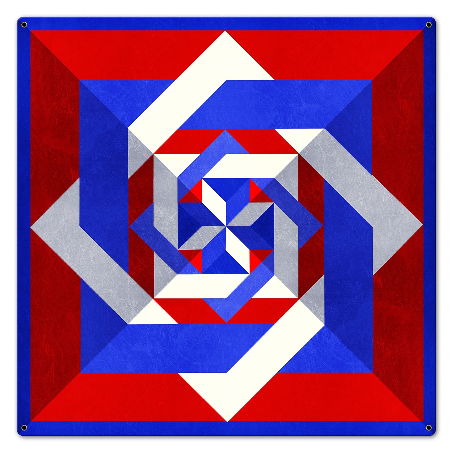 Box N Box N Box RWB Metal Sign 24in X 24in