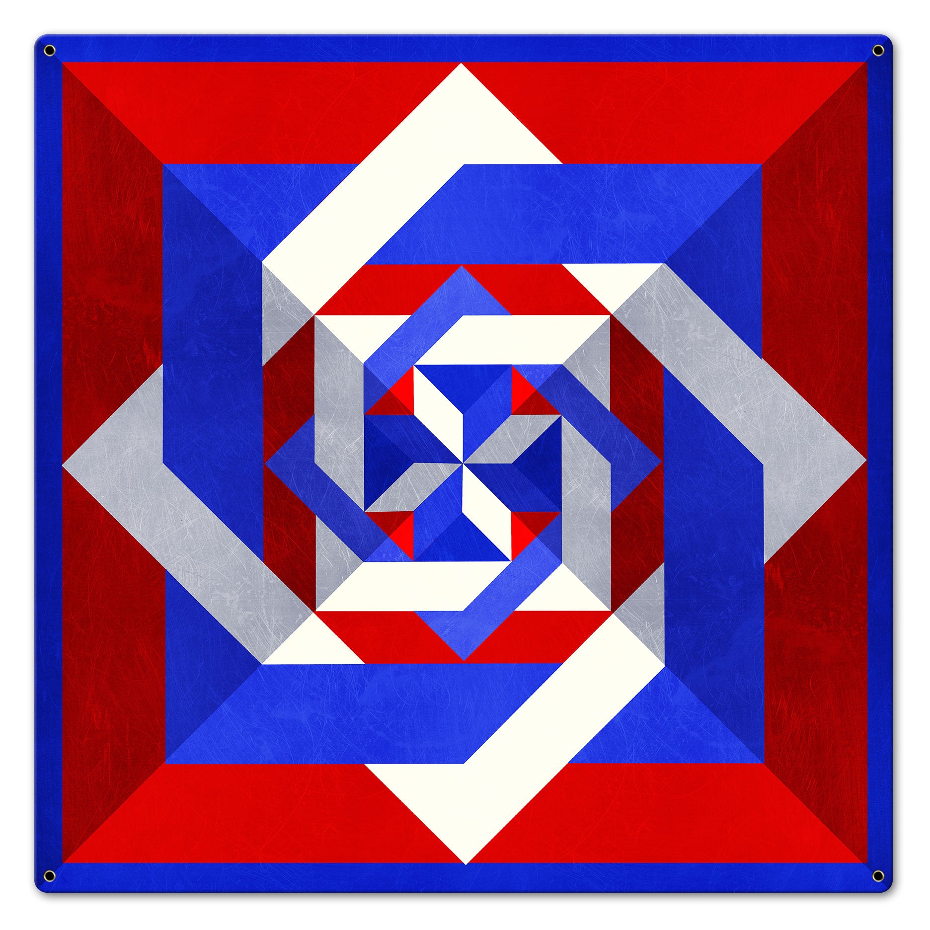 Box N Box N Box RWB Metal Sign 24in X 24in