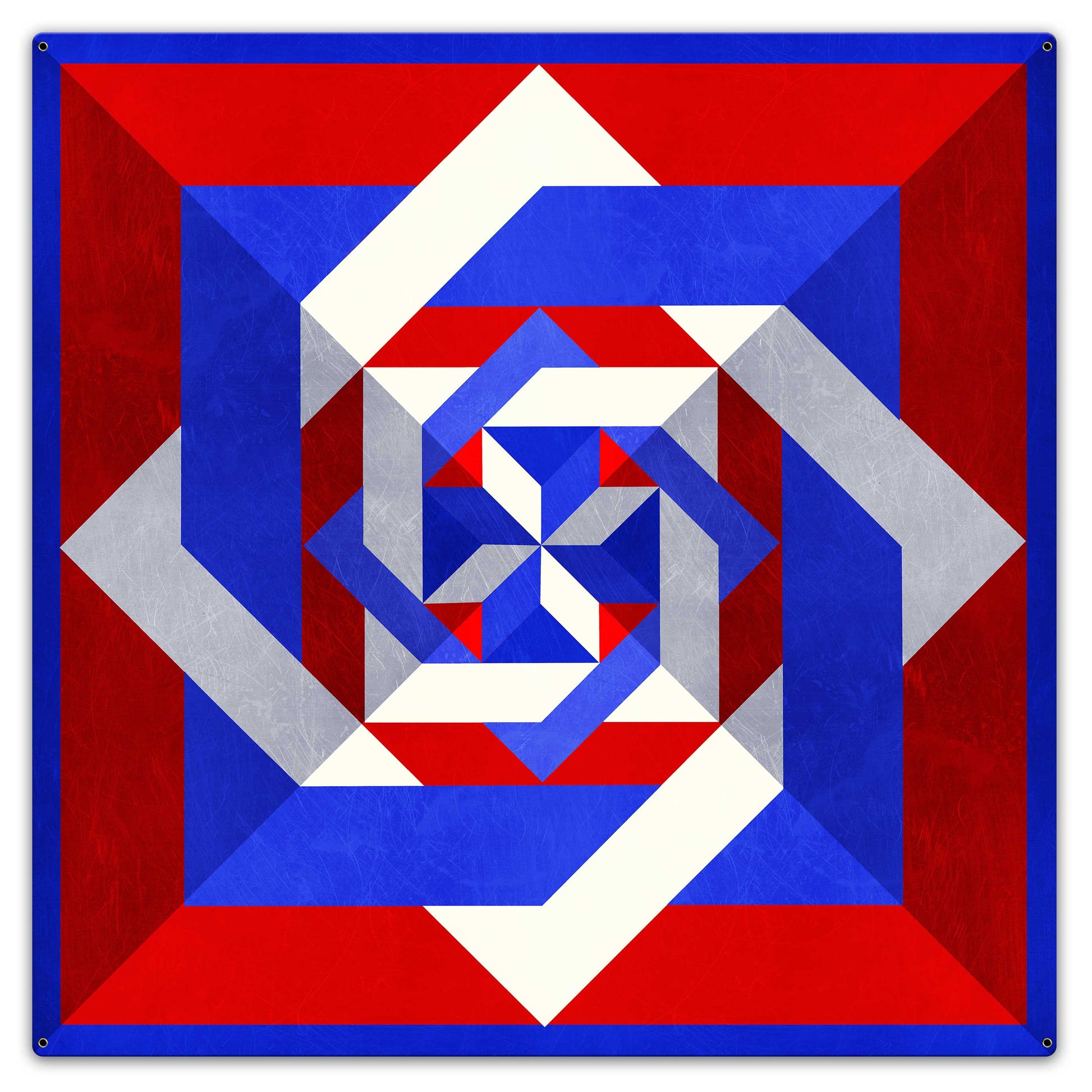 Box N Box N Box RWB Metal Sign 36in X 36in