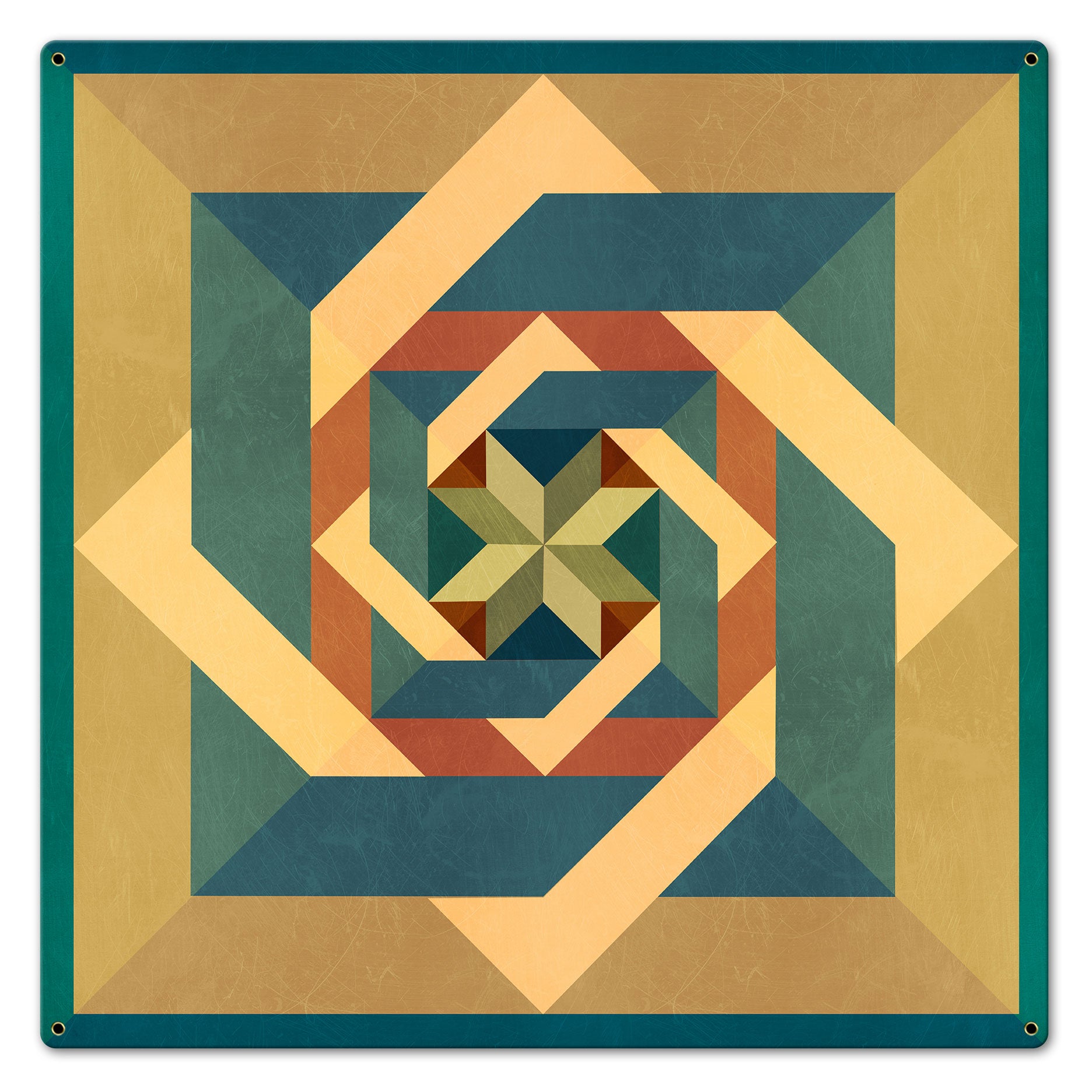 Box N Box N Box Earthtones Metal Sign 24in X 24in