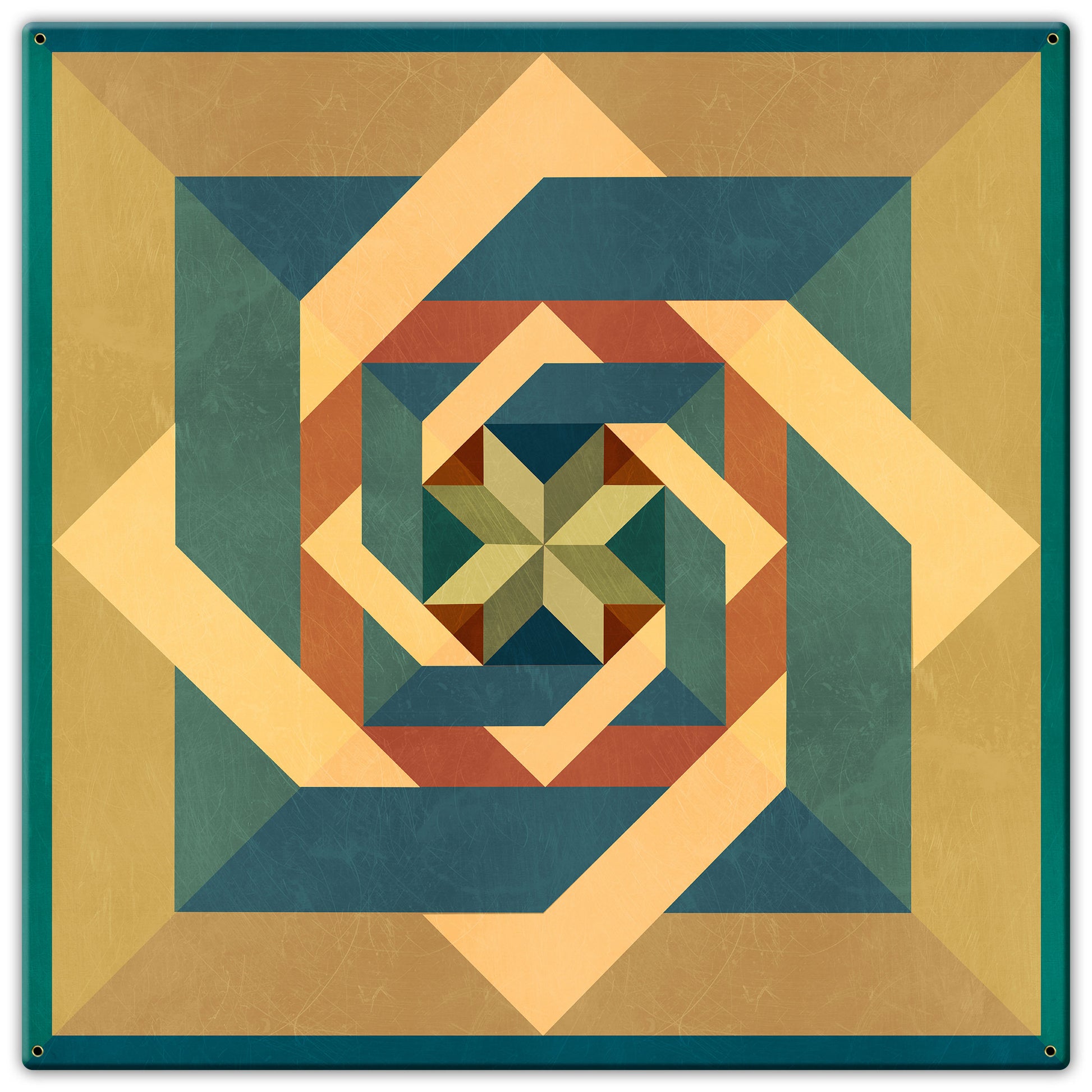 Box N Box N Box Earthtones Metal Sign 30in X 30in