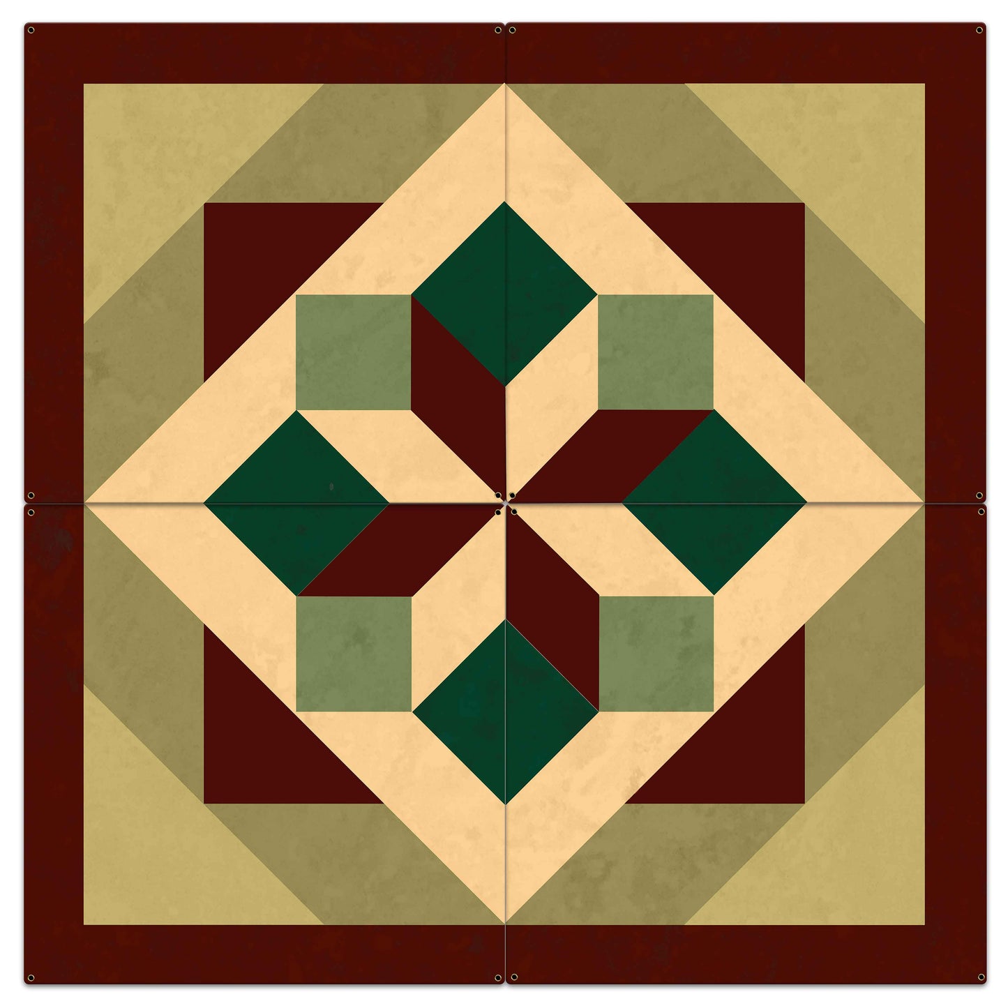 Morning Star Design 4 4pcs Metal Sign 42in X 42in