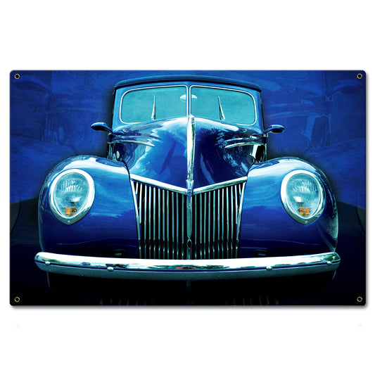 Blue Ford Metal Sign 24in X 16in