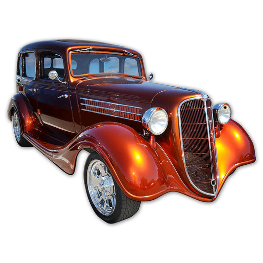 Cooper Sedan Cutout Metal Sign 36in X 27in