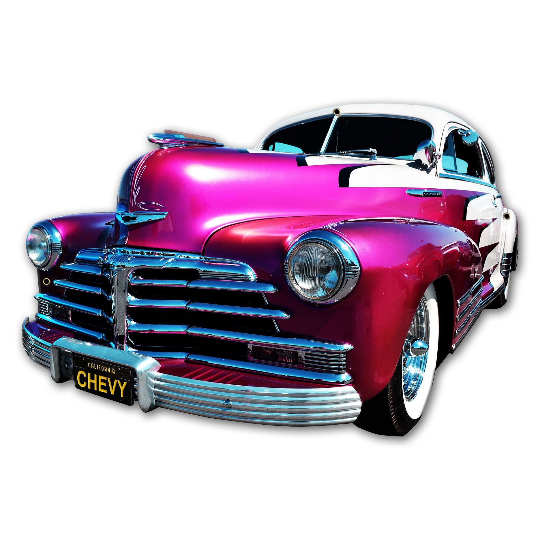 Chevy Coupe Cutout Metal Sign 24in X 16in