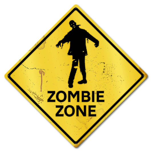 Zombie Zone Grunge Caution