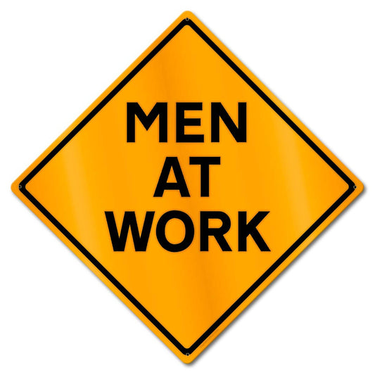 Men AT Work Caution Orange