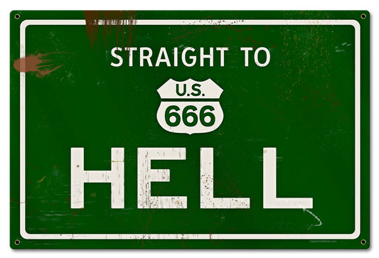 Hell Grunge Road Sign