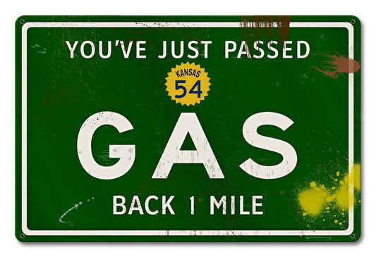 Gas Grunge Road Sign