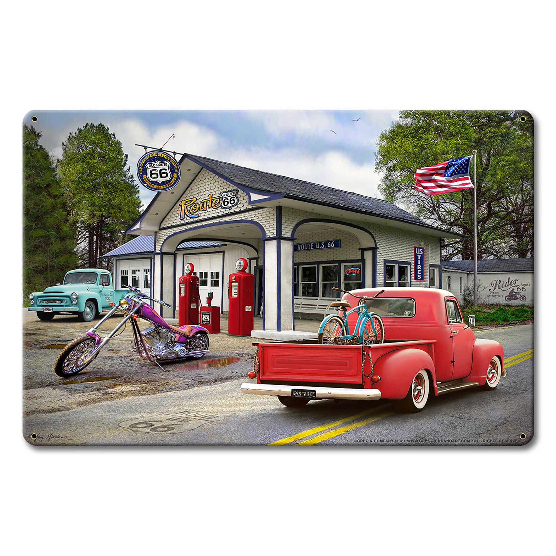 Gas Station 18 X 12 vintage metal sign