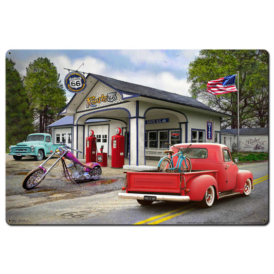 Gas Station 36 X 24 vintage metal sign