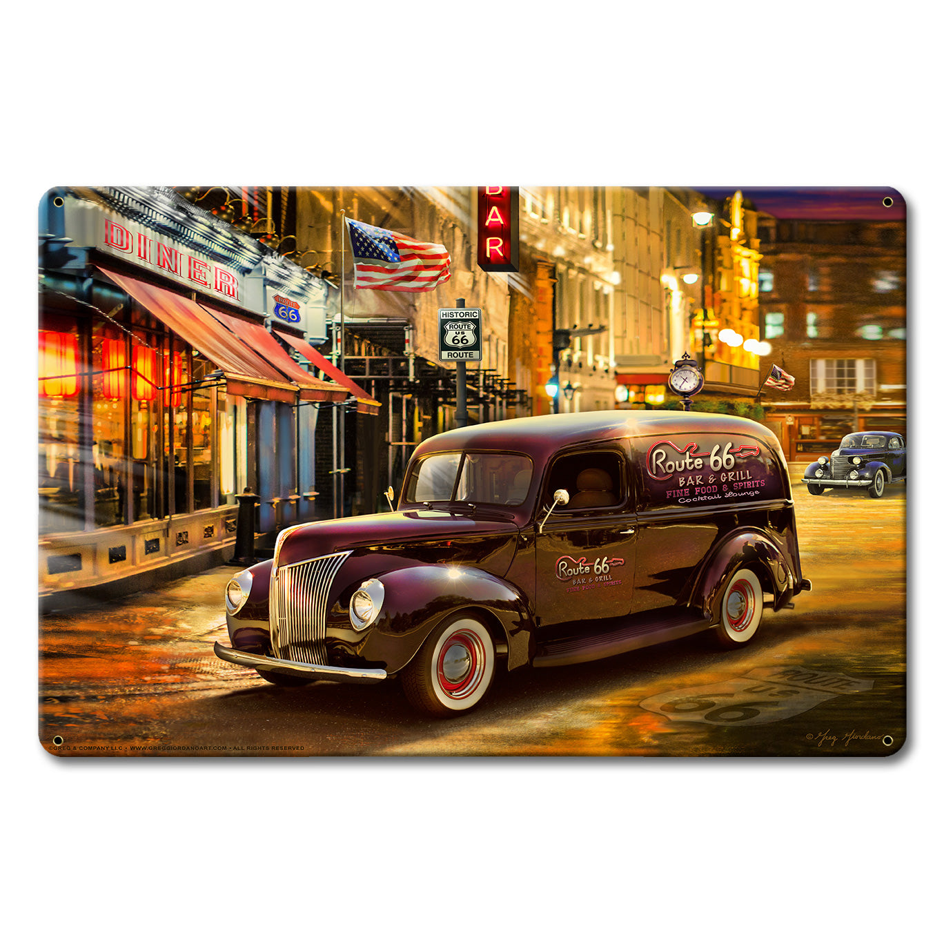 Nostalgic America Metal Sign 18in X12in