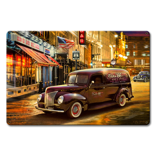 Nostalgic America Metal Sign 18in X12in