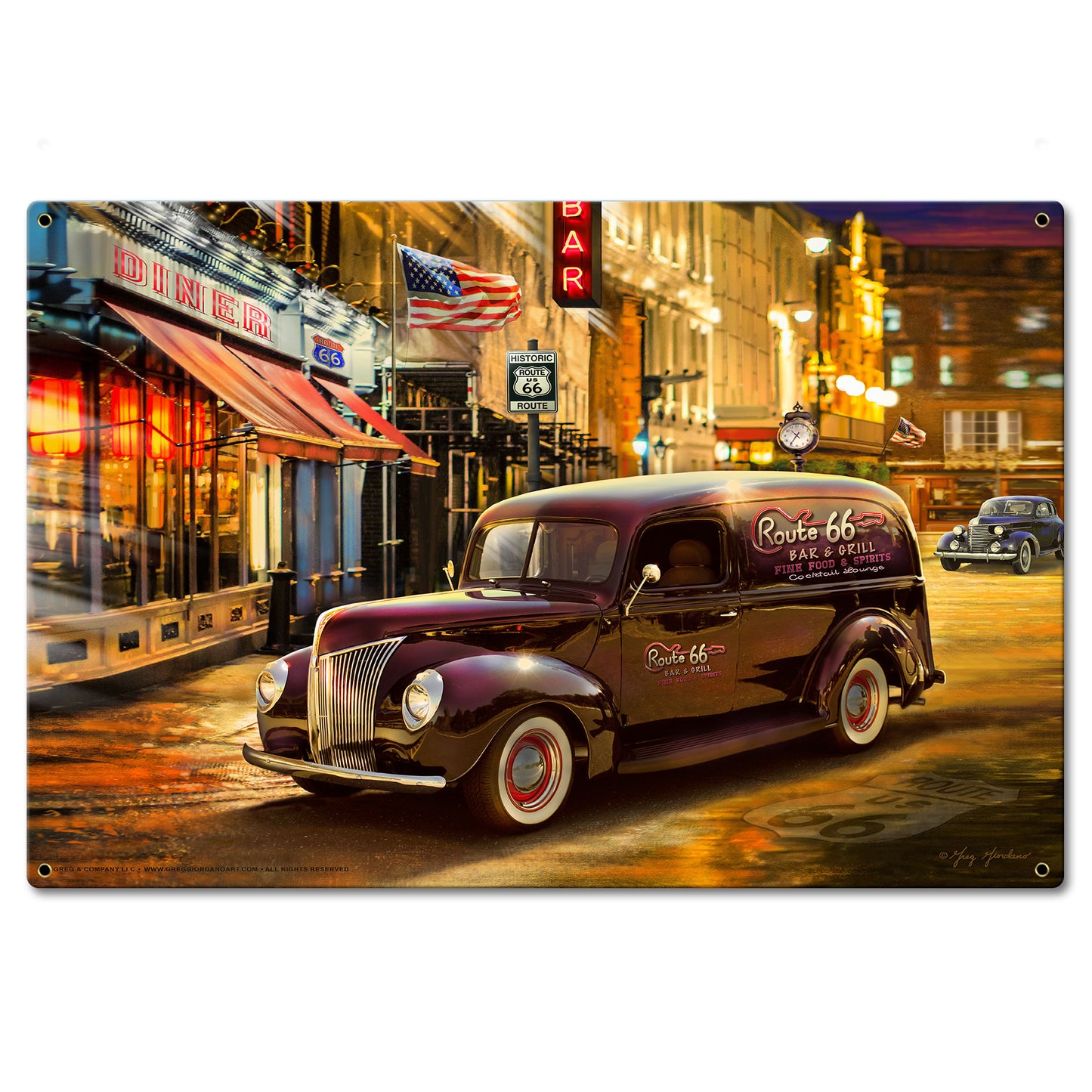 Nostalgic America Metal Sign 24in X16in