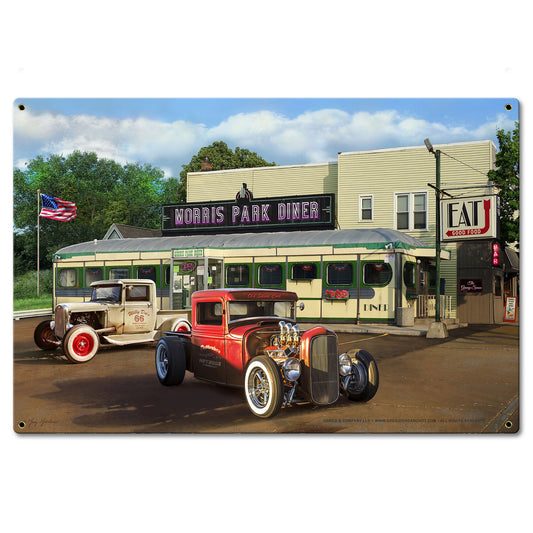 Diner and Rat Rods Metal Sign 24in X16in