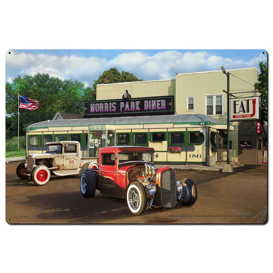 Diner and Rat Rods Metal Sign 36in X24in