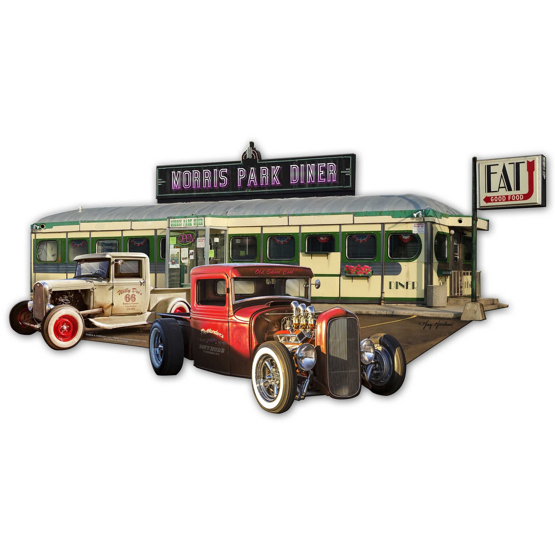 Morris Park Diner Metal Sign 36in X18in