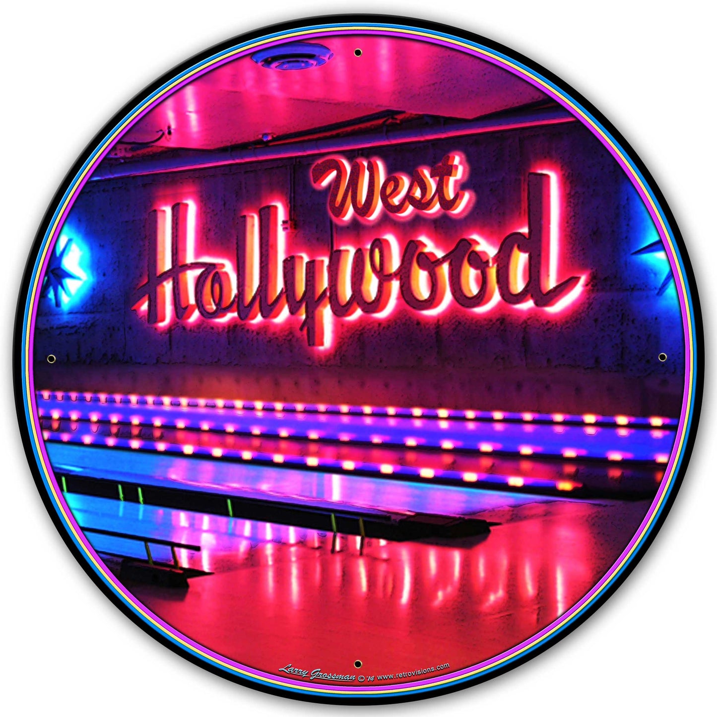 West Hollywood Metal Sign 28in X 28in