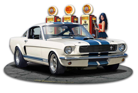 1965 Mustang GT 350 WG Vintage Sign